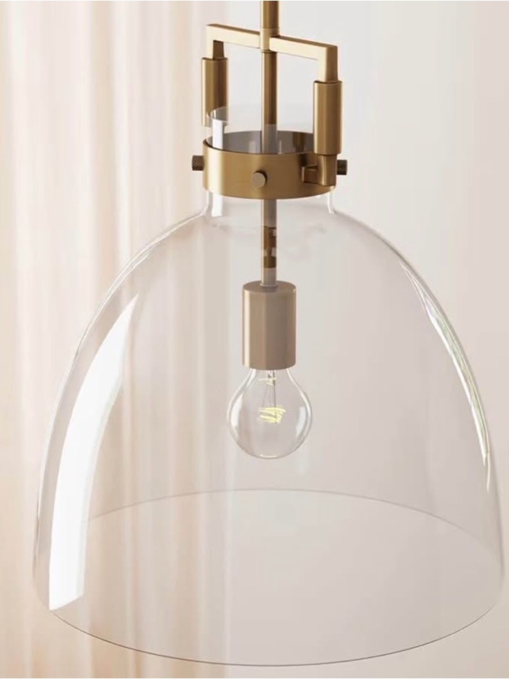 Nathan James Leigh Pendant Lights in Clear and Gold (2 lights)